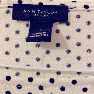 Anne Taylor size  size large white with black polkadots